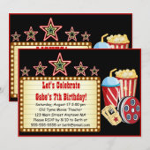 Uitnodiging voor filmliefdadigheidsfeest (Voorkant / Achterkant)