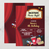 Uitnodiging voor filmliefdadigheidsfeest op aarde (Voorkant / Achterkant)