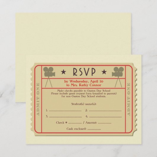 Uitnodiging voor filmwedstrijd (Voorkant / Achterkant)