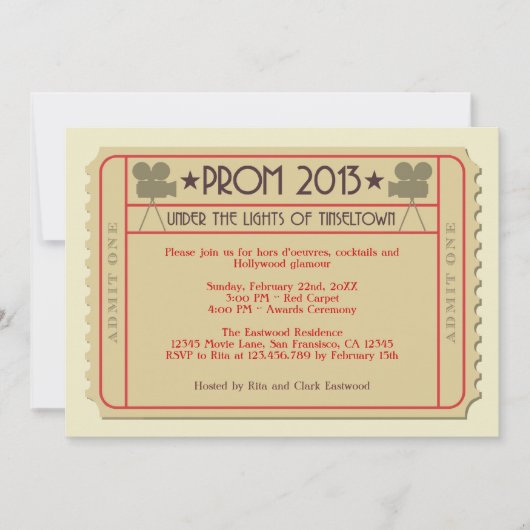 Uitnodiging voor filmwedstrijd (Voorkant)