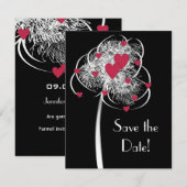 Uitnodiging voor 'Fireworks & Hearts Tree' om de d (Voorkant / Achterkant)