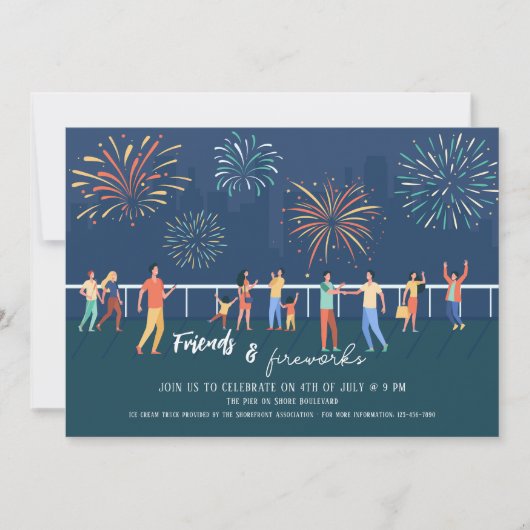 uitnodiging voor Fireworks-weergave in de buurt (Voorkant)