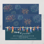 uitnodiging voor Fireworks-weergave in de buurt (Voorkant / Achterkant)