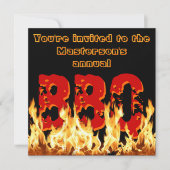 Uitnodiging voor Flaming BBQ (Voorkant)