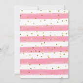 Uitnodiging voor Flamingo Baby shower (Achterkant)