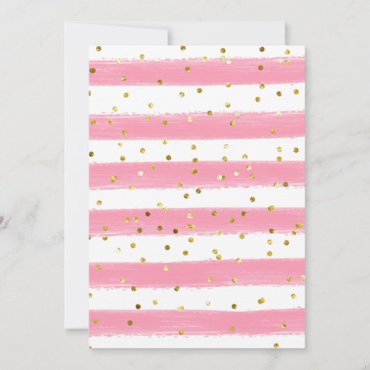 Uitnodiging voor Flamingo Baby shower (Achterkant)