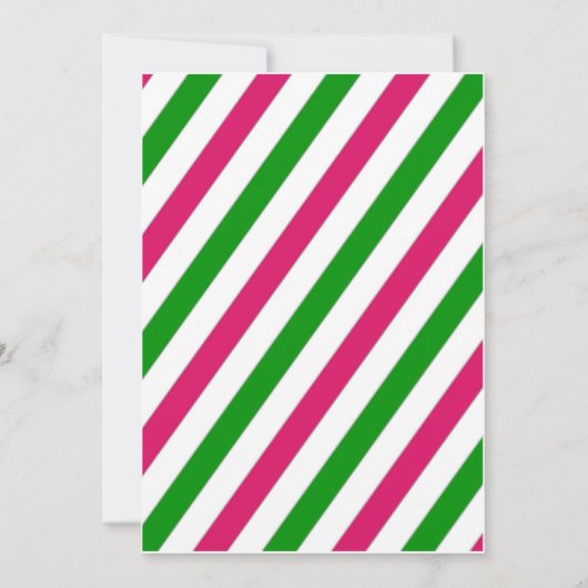 Uitnodiging voor Flamingo Christmas Party (Achterkant)