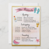 Uitnodiging voor Flamingo Meidenavak Itinerary (Achterkant)