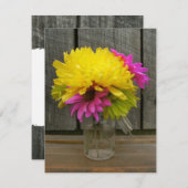 Uitnodiging voor flinters en barnwood-bruiloft (Voorkant / Achterkant)