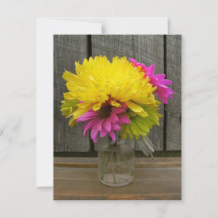 Uitnodiging voor flinters en barnwood-bruiloft