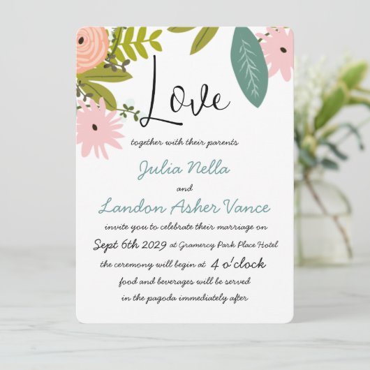 Uitnodiging voor flora en fauna (Staand voorkant)