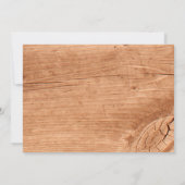 Uitnodiging voor Floral & Oak-bruiloft (Achterkant)