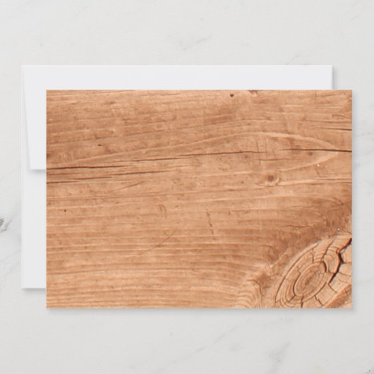 Uitnodiging voor Floral & Oak-bruiloft (Achterkant)