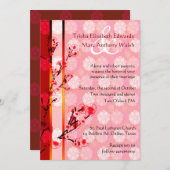 Uitnodiging voor Floral Wedding (Voorkant / Achterkant)