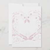  uitnodiging voor Floral White en Red Wedding (Achterkant)