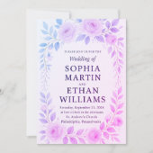 uitnodiging voor florale bruiloft (Voorkant)