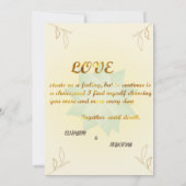 uitnodiging voor florale bruiloft (Achterkant)