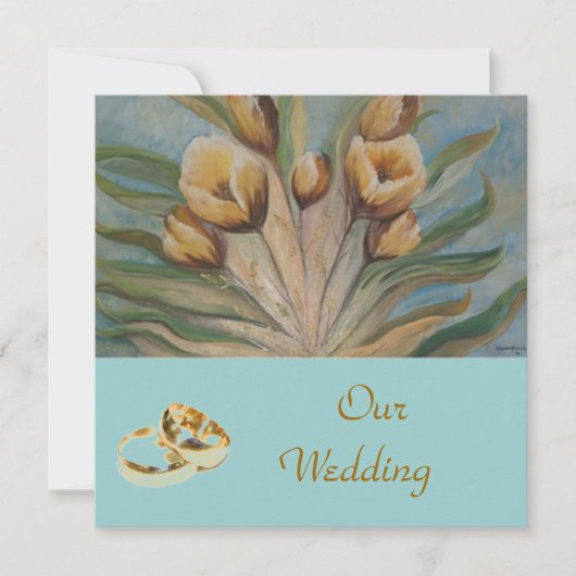 uitnodiging voor florale bruiloft (Voorkant)