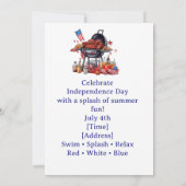 Uitnodiging voor Florida 4 juli zwembadfeest (Achterkant)
