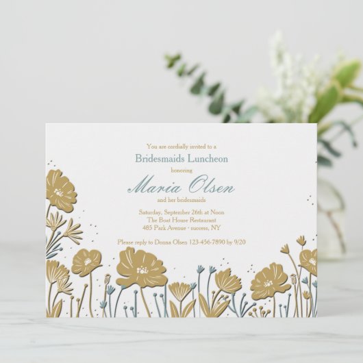 Uitnodiging voor Flower Power (Staand voorkant)