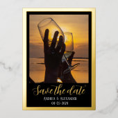 Uitnodiging voor folie De datum opslaan Kaart (Voorkant)