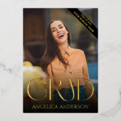 Uitnodiging voor Folie van Photo Afstuderen Announ (Voorkant)