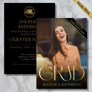 Uitnodiging voor Folie van Photo Afstuderen Announ