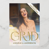 Uitnodiging voor Folie van Photo Afstuderen Announ (Voorkant)