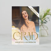 Uitnodiging voor Folie van Photo Afstuderen Announ (Staand Voorkant)