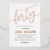 Uitnodiging voor Folie van Word-verjaardag in het  (Voorkant)