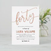 Uitnodiging voor Folie van Word-verjaardag in het  (Staand Voorkant)