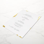 Uitnodiging voor folie voor gouden randen bruiloft (Gedraaid)
