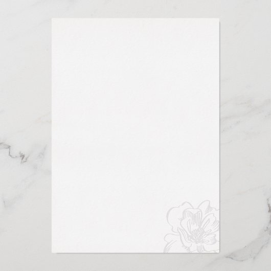 Uitnodiging voor folie voor gouden randen bruiloft (Achterkant)