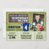 Uitnodiging voor Football Blitz Kinderverjaardagsf (Voorkant)