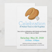 Uitnodiging voor forensische koekjes uit de Chines (Voorkant / Achterkant)