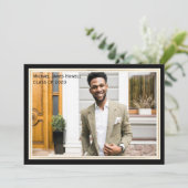 Uitnodiging voor formeel Afstuderen (Staand voorkant)