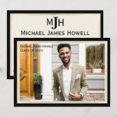 Uitnodiging voor formeel Afstuderen (Voorkant / Achterkant)