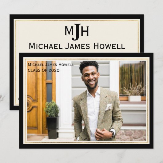 Uitnodiging voor formeel Afstuderen (Voorkant / Achterkant)