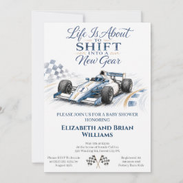 Uitnodiging voor Formula One Baby Shower