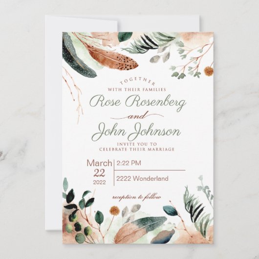 Uitnodiging voor forsbruiloft (Voorkant)