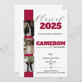  uitnodiging voor foto-Afstuderen (Voorkant / Achterkant)