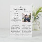 Uitnodiging voor fotoaankondiging Afstuderen krant