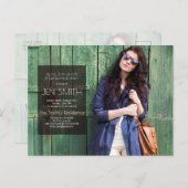 Uitnodiging voor fotoafstudeerfeest. (Voorkant / Achterkant)