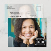 Uitnodiging voor fotoafstudeerfeest. (Voorkant / Achterkant)