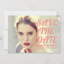 Uitnodiging voor fotoafstudeerfeest. Save the date