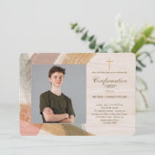 Uitnodiging voor fotobevestiging van penseelstreke (Staand voorkant)