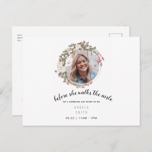 Uitnodiging voor fotoBridal December (Voorkant / Achterkant)