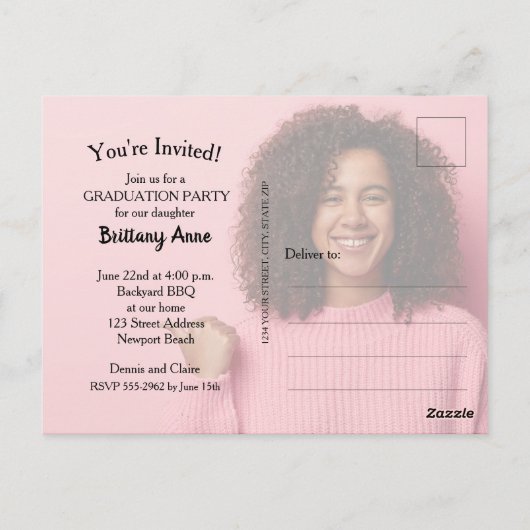 Uitnodiging voor Fotogradatie voor grafische scrip (Achterkant)