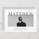 Uitnodiging voor fotografie met gebluste typografi (Voorkant / Achterkant)