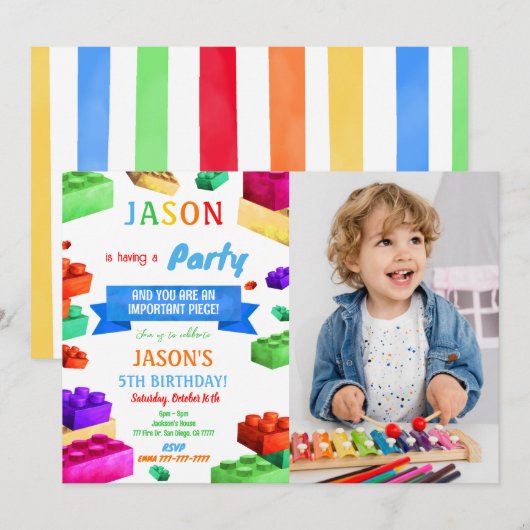 Uitnodiging voor foto's blokkeren (Voorkant / Achterkant)